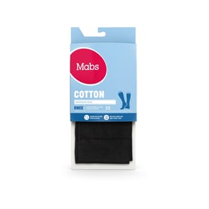 Mabs Cotton Knästrumpa - Populär stödstrumpa i Svart, Vit eller Navy