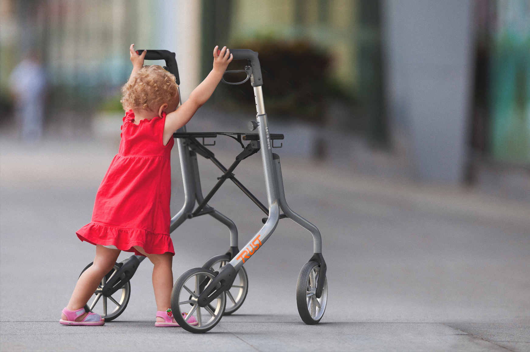 TrustCare Lets Move - Lättviktsrollator för utomhus