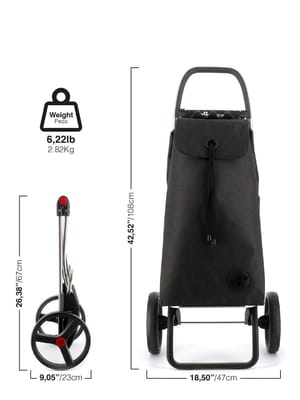 Rolser 2LRSG Shoppingvagn - 2 stora hjul, ihopvikbar
