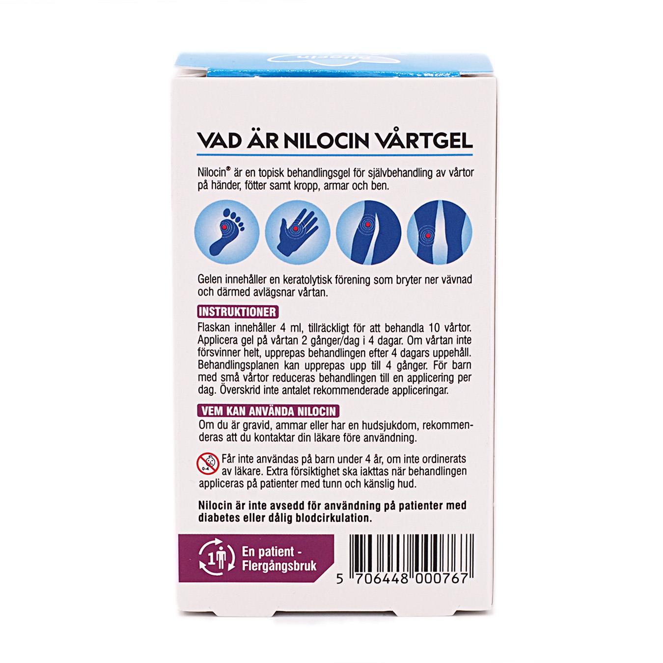 Nilocin Vårtgel - 4 ml - Effektivt vårtmedel
