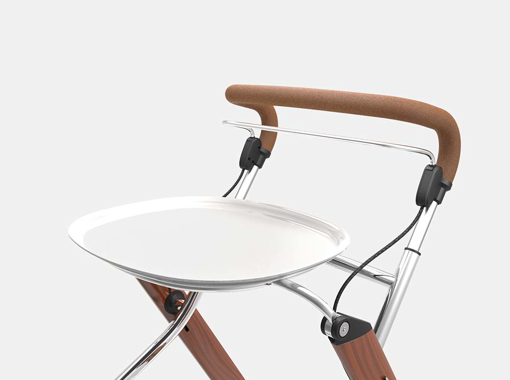 TrustCare Vit bricka till Lets Go inomhusrollator